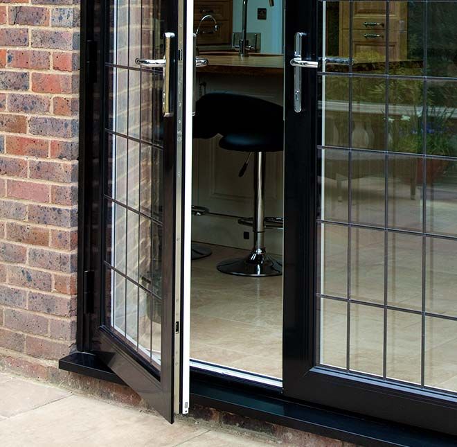 Black uPVC Double Doors